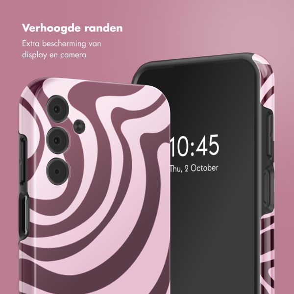 Selencia Vivid Backcover Samsung Galaxy A15 (5G) - Wavy Swirl Pink Plum