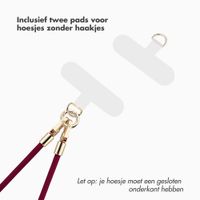 Selencia Universeel Telefoonkoord met 2 haken - verstelbaar - Bold Burgundy