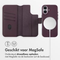 Accezz Leather Bookcase 2-in-1 met MagSafe Apple iPhone 17 - Heath Purple