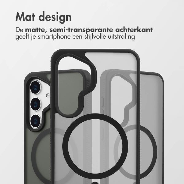 Accezz Rugged Frosted MagSafe Backcover Samsung Galaxy S25 - Zwart