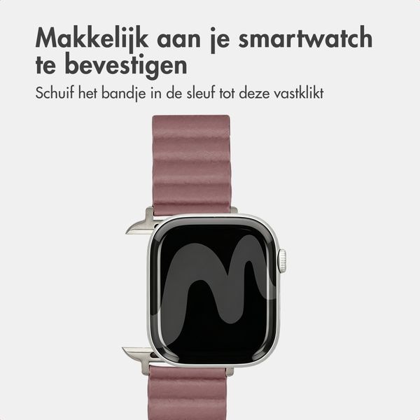 imoshion Magnetisch kunstleren bandje Apple Watch | 44/45/46/49 mm - Rose