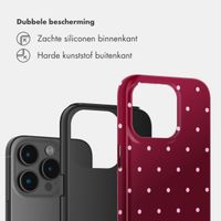 Selencia Vivid Backcover Apple iPhone 15 Pro - Happy Dots Burgundy