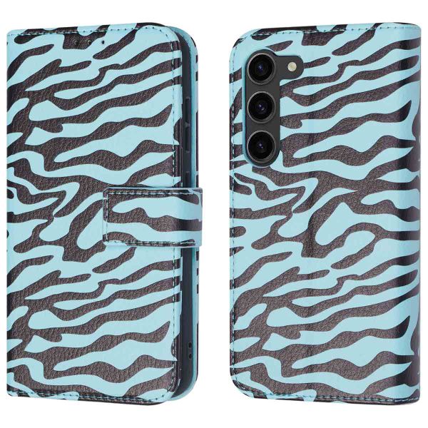 imoshion Design Bookcase Samsung Galaxy S23 - Black Blue Stripes