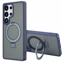 Accezz Ring Stand Backcover met MagSafe Samsung Galaxy S25 Ultra - Blauw