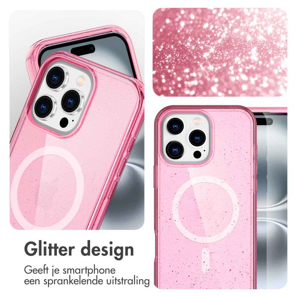 imoshion Sparkle Backcover met MagSafe iPhone 16 Pro - Roze