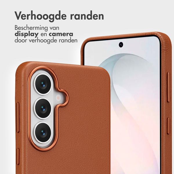 Accezz Leather Bookcase 2-in-1 met MagSafe Samsung Galaxy S26 - Sienna Brown