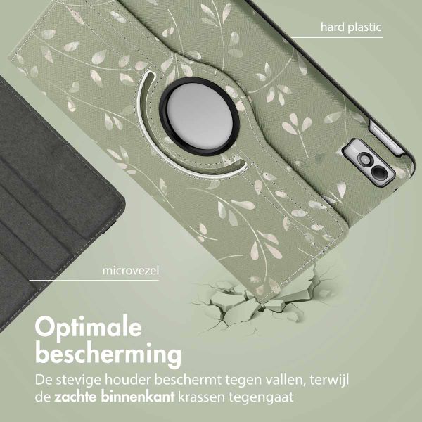 imoshion 360° Draaibare Design Bookcase Lenovo Tab M10 5G - Green Flowers