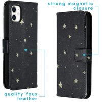 imoshion Design Softcase Bookcase iPhone 11 - Stars Gold