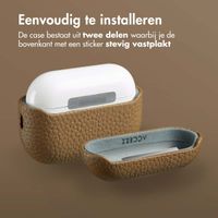 Accezz Echt Leren Case AirPods Pro 2 - Taupe