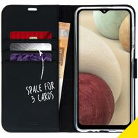 Accezz Wallet Softcase Bookcase Samsung Galaxy A12 - Zwart