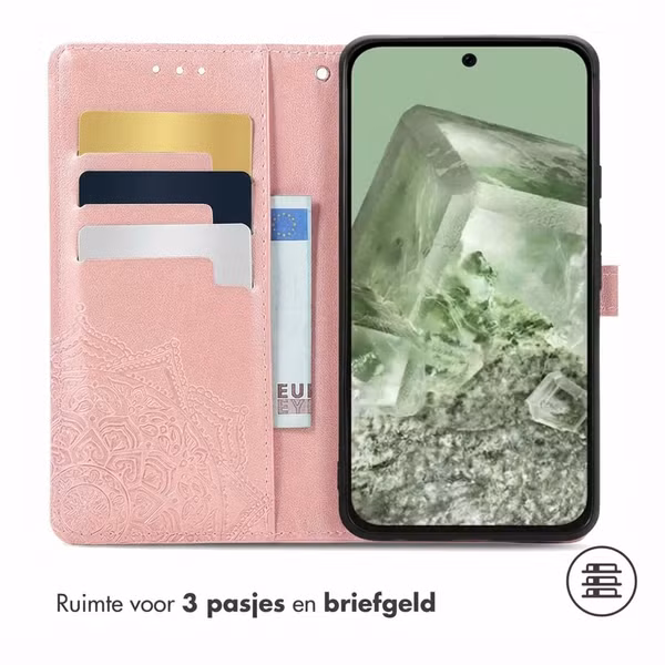 imoshion Mandala Bookcase Google Pixel 8a - Rosé Goud