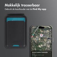 Accezz Magnetische Leren Wallet met standaard - Geschikt voor Apple Find My - Onyx Black