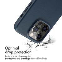 Accezz Leather Back Cover with MagSafe Apple iPhone 14 Pro - Nightfall Blue