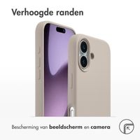 Accezz Liquid Silicone Backcover met MagSafe Apple iPhone 17 - Stone