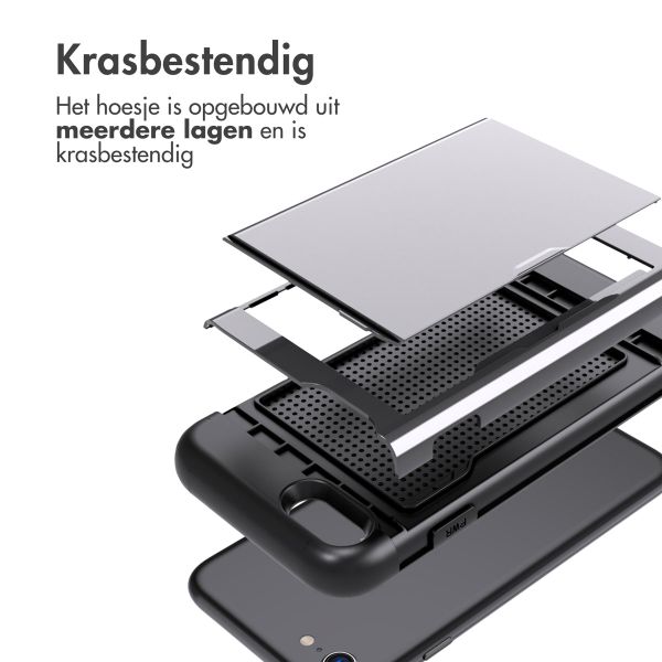 imoshion Backcover met pasjeshouder Apple iPhone SE (2022 / 2020) / 8 / 7 - Grijs