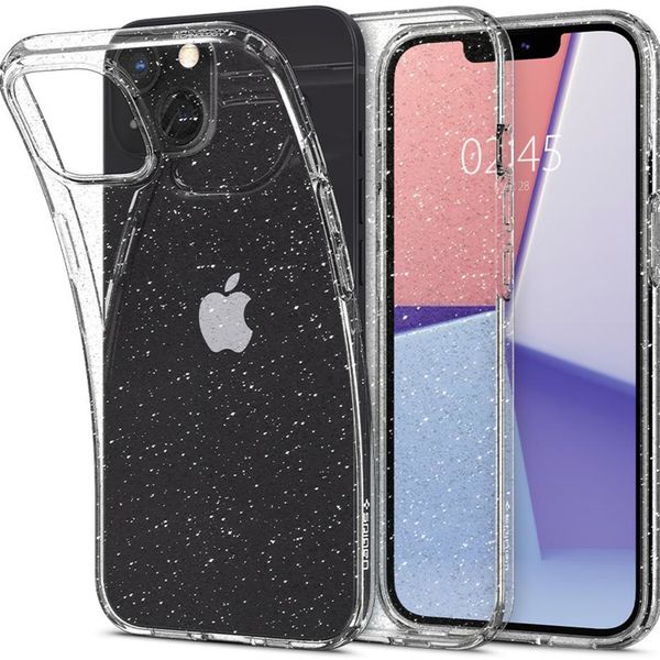 Spigen Liquid Crystal Glitter Backcover Apple iPhone 13 - Transparant