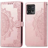 imoshion Mandala Bookcase Motorola Moto G72 - Rosé Goud