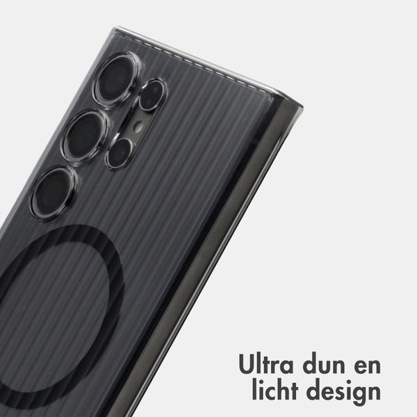 Accezz Lite Backcover met MagSafe | Fluted | Samsung Galaxy S24 Ultra - Zwart