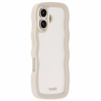 Holdit Wavy Case Apple iPhone 16 - Transparent / Light Beige