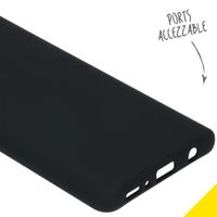 Accezz Liquid Silicone Backcover Samsung Galaxy A41 - Zwart