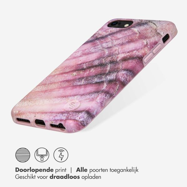 Selencia Aurora Fashion Backcover iPhone SE (2022 / 2020) / 8 / 7 - Duurzaam hoesje - 100% gerecycled - Ocean Shell Purple