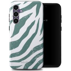 Selencia Vivid Tough Backcover Samsung Galaxy S23 FE - Colorful Zebra Pine Blue