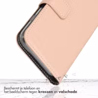 Selencia Echt Leren Bookcase Apple iPhone 16 - Dusty Pink