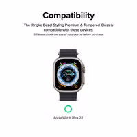 Ringke Bezel Styling + Screenprotector Apple Watch Ultra - 49 mm - Fluted Titanium