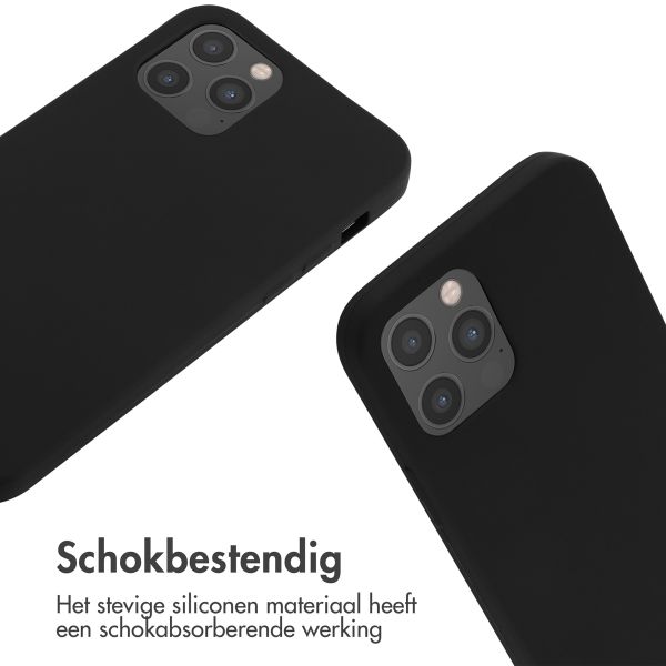 imoshion Siliconen hoesje met koord Apple iPhone 12 (Pro) - Zwart