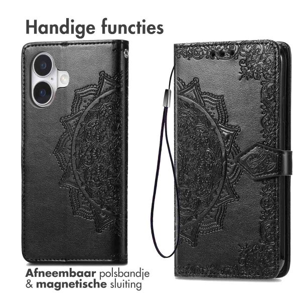 imoshion Mandala Bookcase Apple iPhone 16 - Zwart