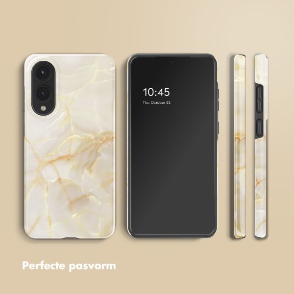 Selencia Vivid Backcover Samsung Galaxy S25 Edge - Golden Beige Marble