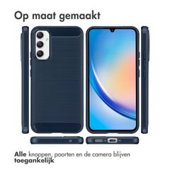 imoshion Brushed Backcover Samsung Galaxy A34 (5G) - Donkerblauw