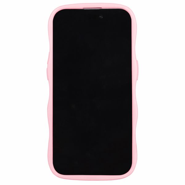 Holdit Wavy Case Apple iPhone 13/14/15/16e - Transparent / Pink