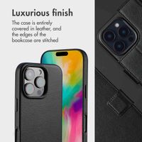 Accezz 2-in-1 Leather Bookcase with MagSafe Apple iPhone 16 Pro Max - Onyx Black