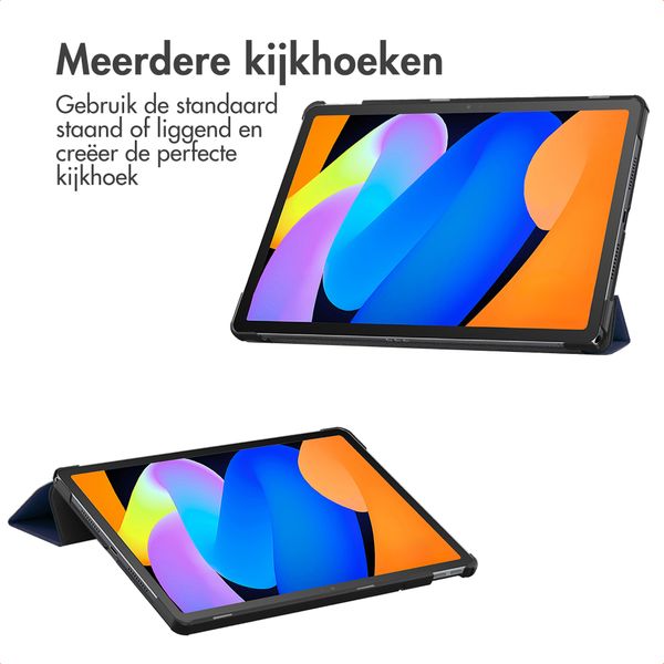 imoshion Trifold Bookcase Lenovo Idea Tab - Donkerblauw