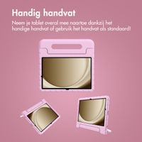imoshion Kidspakket | Kidsproof backcover voor de Samsung Galaxy Tab A11 Plus / A9 Plus + Draadloze Kinderkoptelefoon Unicorn + Reistafel - Roze