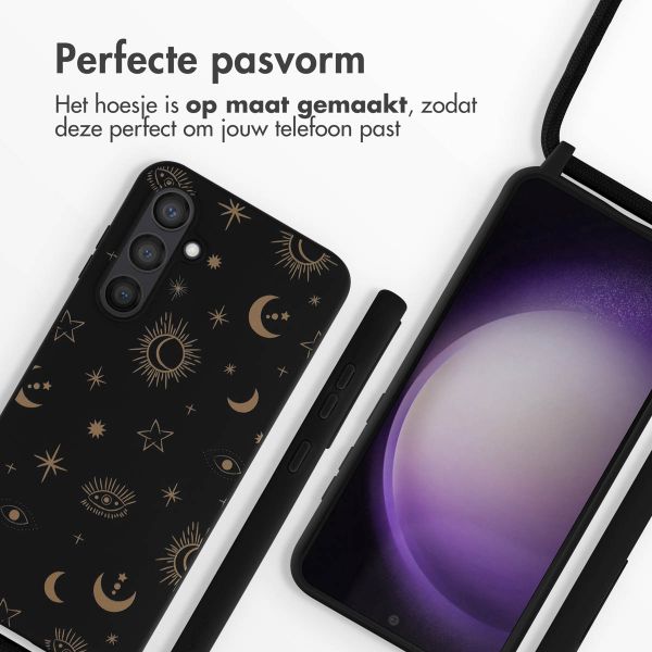 imoshion Siliconen design hoesje met koord Samsung Galaxy S23 FE - Sky Black