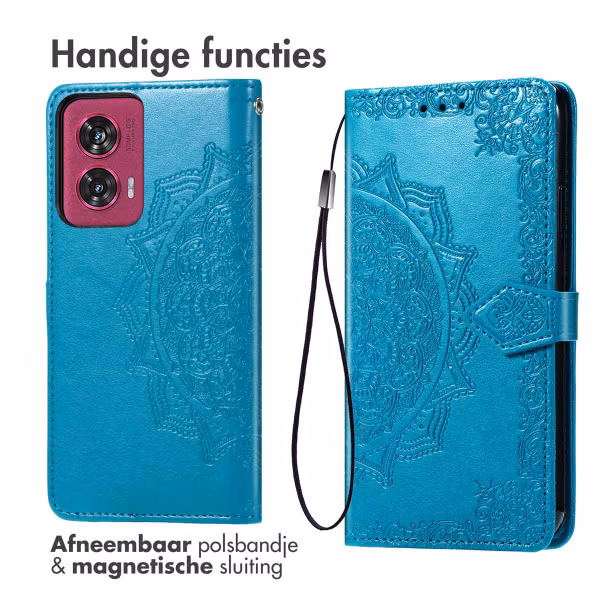 imoshion Mandala Bookcase Motorola Edge 50 Fusion - Turquoise