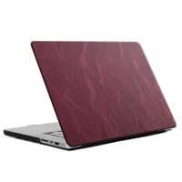 Selencia Fluwelen Cover Apple MacBook Pro 16 inch (2021 / 2023 M3 chip / 2024 M4 chip) - Donkerrood