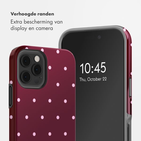 Selencia Vivid Backcover Apple iPhone 12 (Pro) - Happy Dots Burgundy
