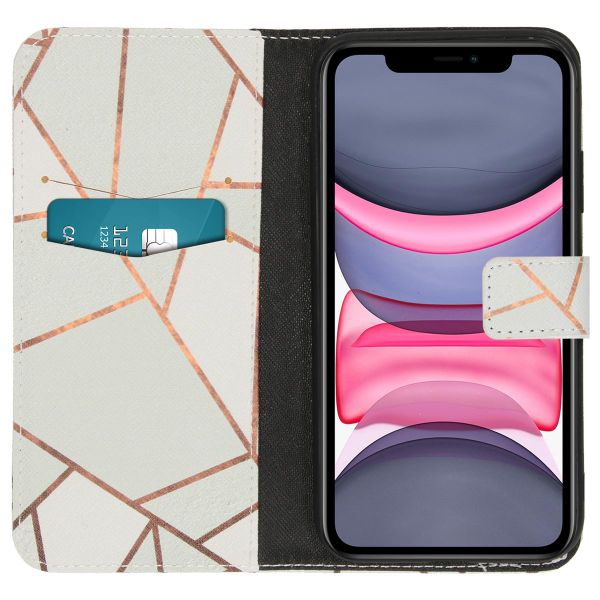 imoshion Design Softcase Bookcase iPhone 11 - White Graphic