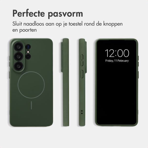 Accezz Grip Backcover met MagSafe Samsung Galaxy S26 Ultra - Donkergroen