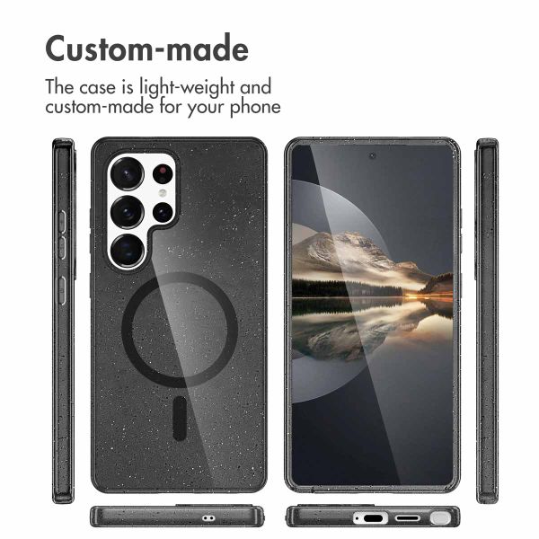 imoshion Sparkle Backcover met MagSafe Samsung Galaxy S24 Ultra - Glitter Zwart
