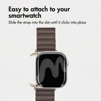 imoshion Magnetic Faux Leather Band Apple Watch | 38/40/41/42 mm - Dark Brown