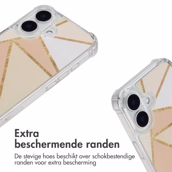imoshion Design hoesje met koord Apple iPhone 16 - Beige Graphic
