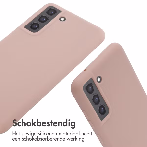 imoshion Siliconen hoesje met koord Samsung Galaxy S21 FE - Sand Pink