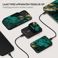 Burga Magnetic Powerbank 5.000 mAh - Geschikt voor MagSafe en Qi2 - Emerald Pool / Gunmetal
