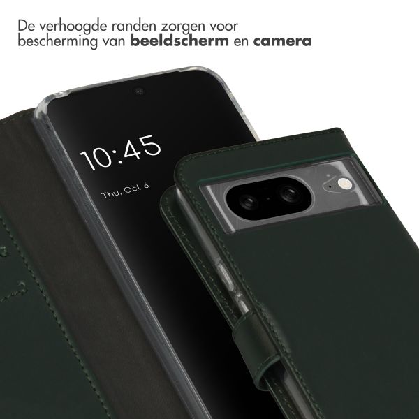 Selencia Echt Leren Bookcase Google Pixel 8 - Groen