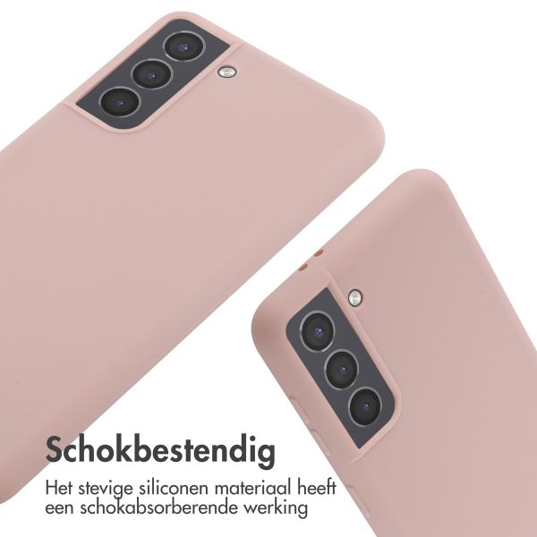 imoshion Siliconen hoesje met koord Samsung Galaxy S21 - Sand Pink