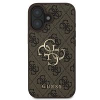 Guess 4G Metal Logo Backcover Apple iPhone 16 - Bruin